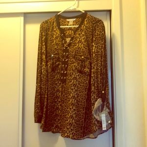 COPY - Plus sized leopard print top